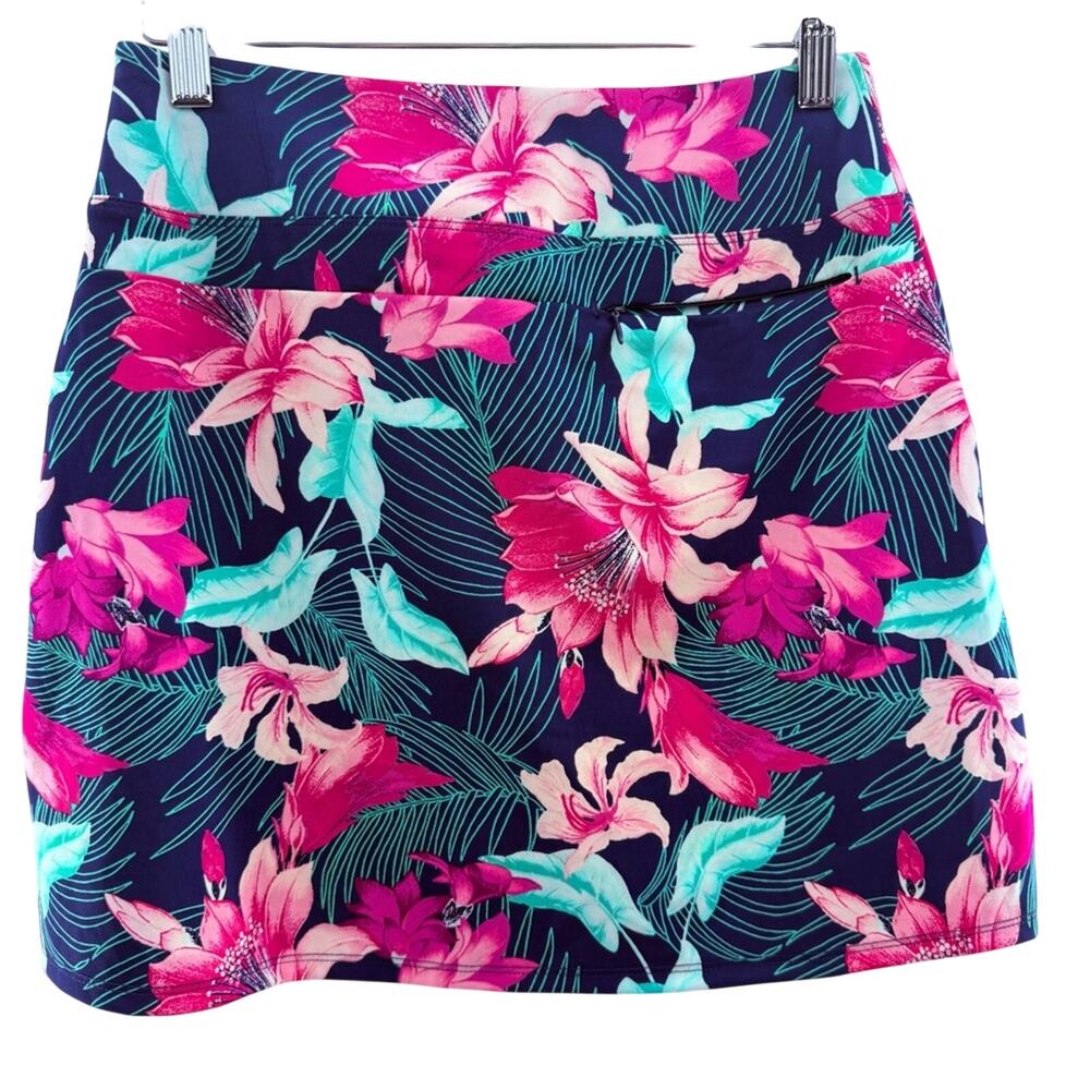 Tommy Bahama Racquet & Paddle Tropical Print UPF 50 Skort With Pockets Size XS - Picture 7 of 9